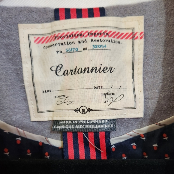 Cartonnier Grey Wool Viscose mix jacket, size 10 - Picture 5 of 10